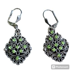 Antique Look Filagree Drop Earrings